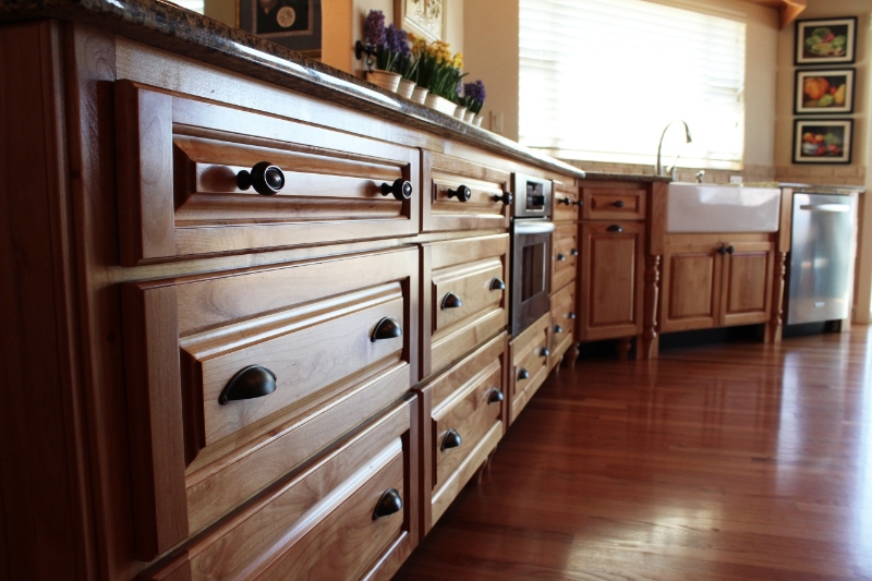Kitchen drawers and undercounter microwave