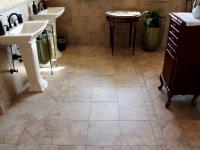 Master bathroom custom tiled floor