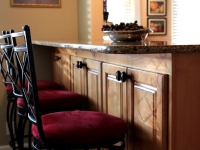 Breakfast bar with custom cabinets